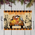 thumbnail image 4 of Halloween Placemats, Farmhouse Trick or Treat Kitchen Decor, Rustic Orange Halloween Place mats for Kitchen Dining Room Table Decoration, Decorative Happy Halloween Rectangle Placemat, 4 of 4