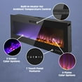 thumbnail image 2 of Prominence Home 60x19" Electric Remote Controlled LED Wall Mount Fireplace with Adjustable Heat and Brightness Settings, 2 of 13