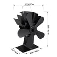 thumbnail image 1 of SHOWERORO Heating Fan Stove Fan Black Improved Air Circulation Winter Use 1Pcs, 1 of 7