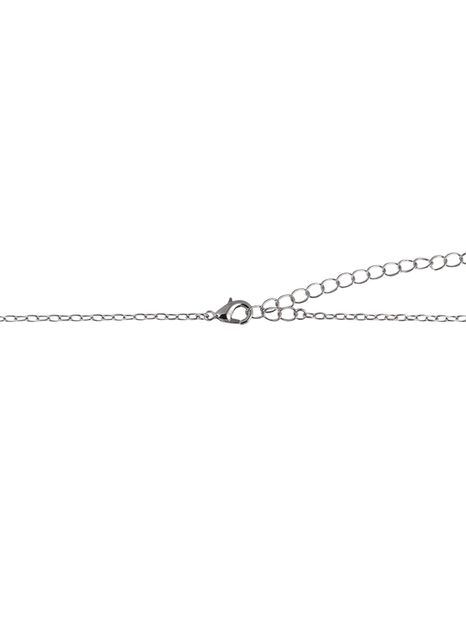 Time and Tru Silvertone Chain with Aqua Birthstone "March" Necklace