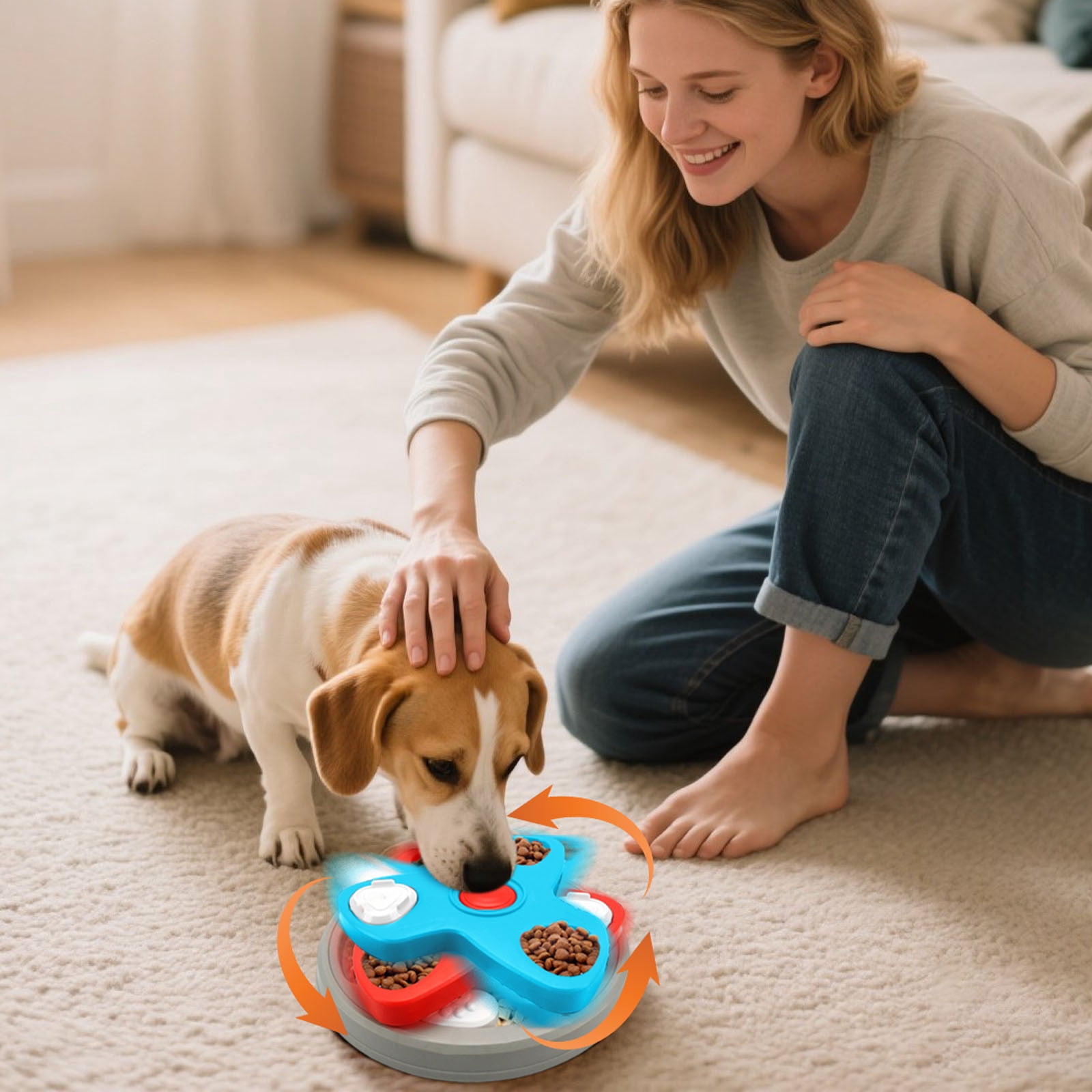 3-Level Dog Puzzle Toy - Interactive IQ Training & Brain Stimulation Game for Small, Medium & Large Dogs - Slow Feeder Treat Dispenser for Smart Dogs