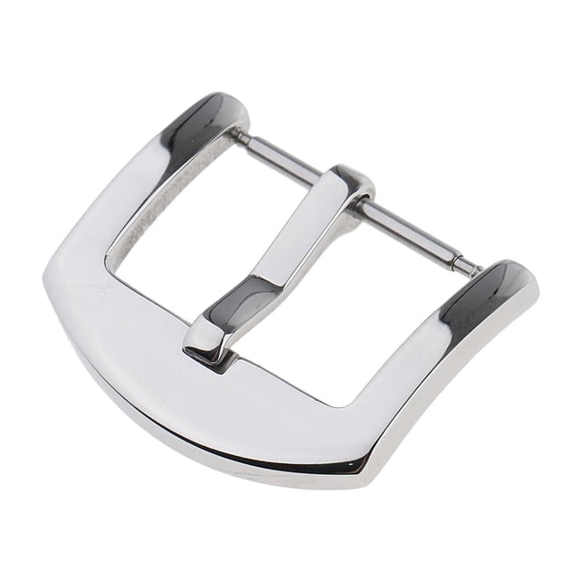 Hebilla de repuesto para reloj, hebilla de acero inoxidable pulido con pasador de resorte para reloj 22mm