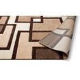 thumbnail image 3 of Uptown Squares Ivory & Brown Modern Geometric Comfy Casual Hand Carved Runner Rug 2x7 ( 2' x 7' ) Easy to Clean Stain Fade Resistant Abstract Boxes Contemporary Thick Soft Plush Living Dining Room, 3 of 6