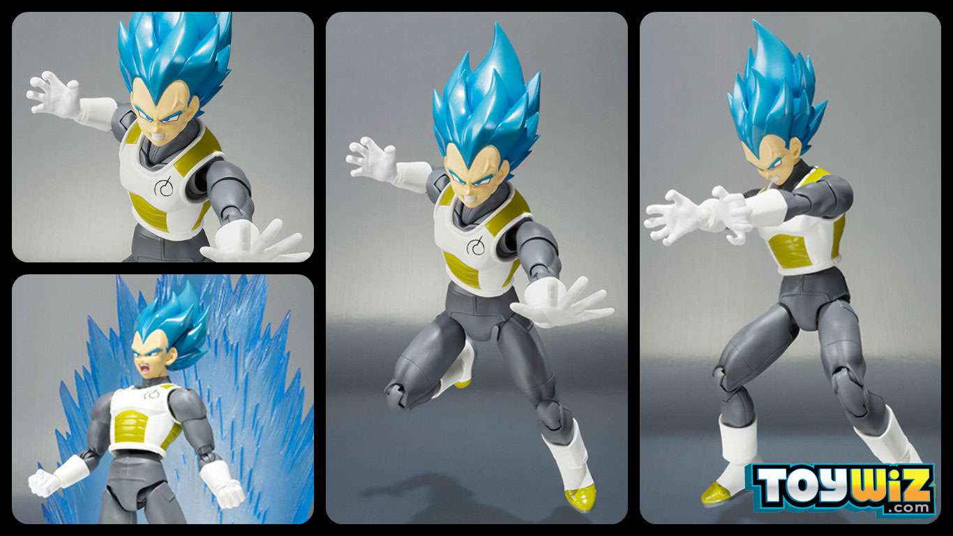 Super Saiyan God Vegeta Action Figure Resurrection of F S.H. Figuarts