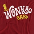 thumbnail image 2 of Willy Wonka And The Chocolate Factory Wonka Logo Unisex Adult T Shirt, Cardinal, Medium, 2 of 6