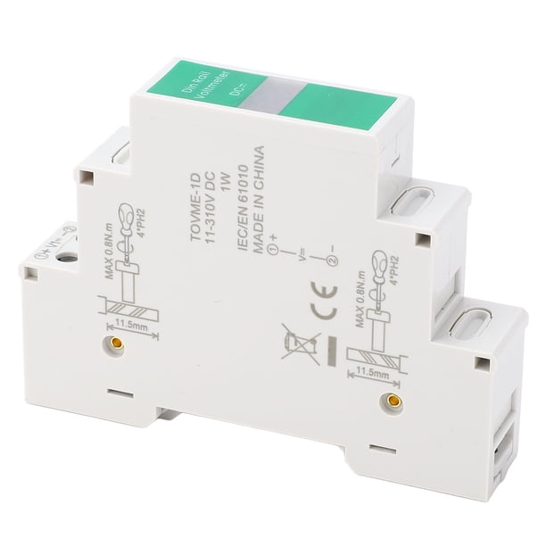 Voltímetro de Riel Din, Medidor de Visualización LED Medidor Retardante PC DC11-310V FÁCIL DE USAR SARA LA APLICACIÓN ELÍCTRICA