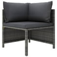 thumbnail image 7 of vidaXL 2-Seater Patio Sofa with Cushions Gray Poly Rattan, 7 of 7