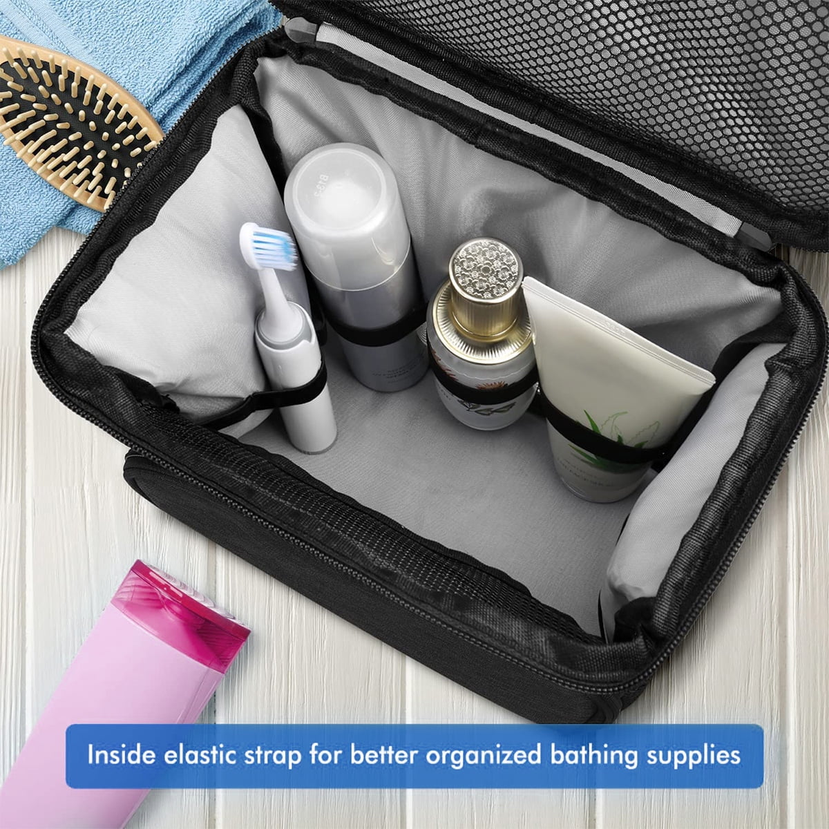 WantuSee Portable Shower Caddy, Haning Shower Organizer Tote Bag with Metal  Hook for College Dorm Travel with Large Capacity, Toiletry Bag for Men