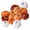 Orange, variant on 12 Pcs Small Rustic Faux Velvet Pumpkins Decorative Blush Coral Pink Peach Ivory Fabric Foam Pumpkins 3" for Fall Wedding Thanksgiving Halloween Table Centerpiece Décor