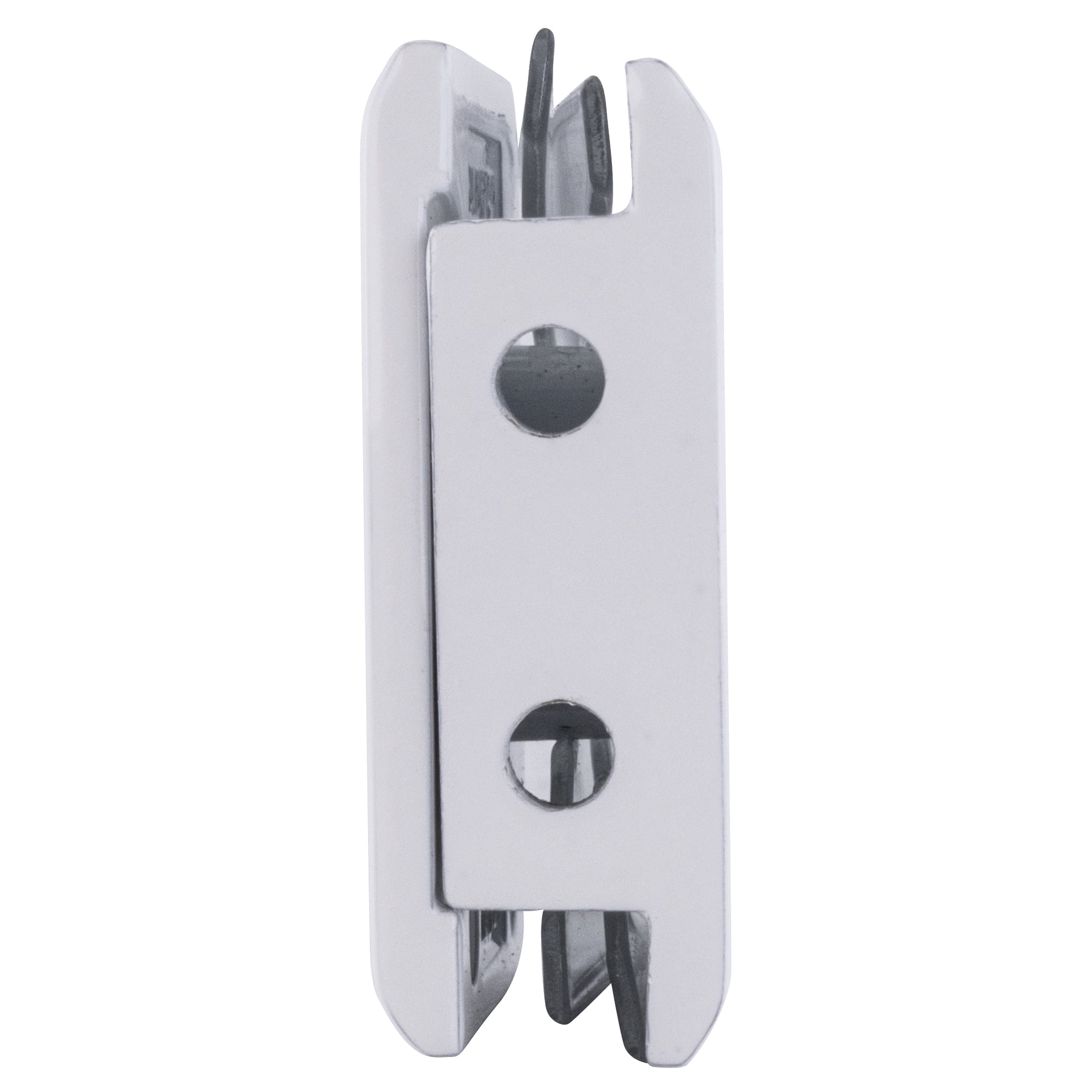 CRL BGCU1W White Beveled Style Notch-in-Glass Fixed Panel U-Clamp