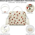 thumbnail image 5 of Lunch Box for Women Insulated Lunch Bag Cute Corduroy Lunch Tote Bags Lightweight Reusable Leakproof Cooler Bag with Adjustable Shoulder Strap for Work Office Travel Picnic (Strawberry), 5 of 12