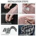 thumbnail image 4 of Unique Bargains Large Plaid Style Dog Car Seat Adjustable Straps for Medium Small Sized Puppy Cat Seat Pets Black White, 4 of 6