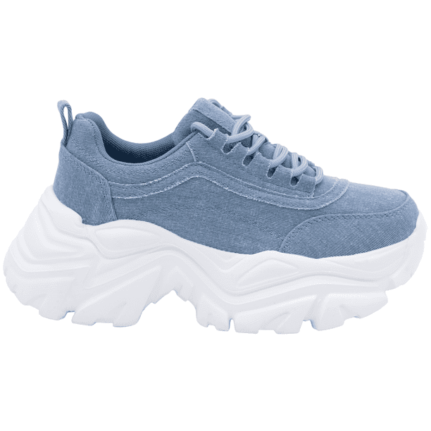 Tenis Sneakers Plataforma Casual para Mujer Cape Robin Confidence Denim