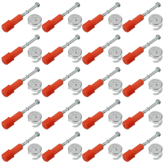 Miangastore 30 Sets Furniture Locking Bolt 3-in-1 Cabinet Cam Furniture Lock Fixing