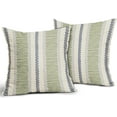 thumbnail image 2 of Navy Blue Lime Green Pillow Covers 16x16 Set of 2 Gray Grey Dot Print Striped Decorative Outdoor Pillowcases Boho Rustic Farmhouse Decorative Throw Cushion Case Decor for Couch Sofa Bed, 2 of 6