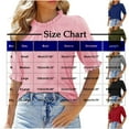 thumbnail image 3 of Summer Akafmk 3/4 Sleeve Shirts for Women,Summer Womens Smocked Cuffs Tunic Tops,Fashion Casual 1/2 Sleeve Half Sleeve Solid Fold Round Neck Button Ladies Top Blouse, 3 of 5