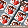 thumbnail image 6 of 3drose, Cute Beagle Dog with a Red Heart Illustration, Set of 8 Coasters - Soft, 6 of 7