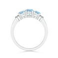 thumbnail image 2 of Angara Natural 0.4 Ct. Aquamarine Classic Ring in Sterling Silver for Women (Ring Size: 11.5), 2 of 9