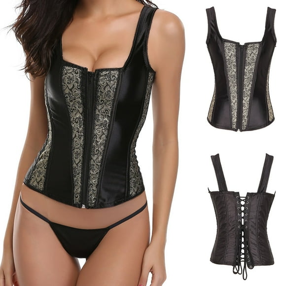 Strapless Shapewear for Women Tummy Control Women's Slim Body Tight Zipper Waist Shaping Vest Body Shaping Two Piece Suit Sculpt Touch Waist Trainer on Clearance