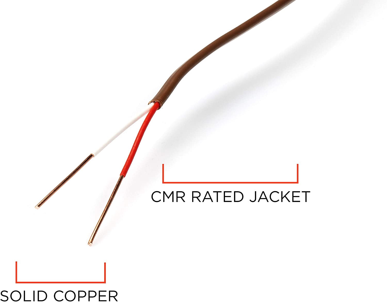 THE CIMPLE CO - Thermostat Wire 18/7 -Brown- 18-Gauge Solid Copper 7-Conductor CL2/CMR - 75ft