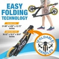 thumbnail image 5 of SereneLife Lightweight and Foldable Kick Scooter - Adjustable Scooter for KID and Teens , Alloy Deck with High Impact Wheels (Aqua on Black), 5 of 8