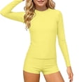 thumbnail image 2 of EYWGYA Girls Clothing Sets,Girls 2-Piece Modest Swimsuit Set,Long Sleeve UPF Rashed Guard and Swim Shorts for Beach Surf Size 3-14 Years, 2 of 6