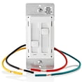 thumbnail image 3 of Leviton 3001337 Decora Sureslide Fan & LED Dimmer Slide Switch, White, 3 of 4