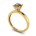 thumbnail image 2 of 1 ct Round Cut Simulated Champagne Diamond Solitaire Engagement Ring for Women in 18K Yellow Gold, 2 of 5