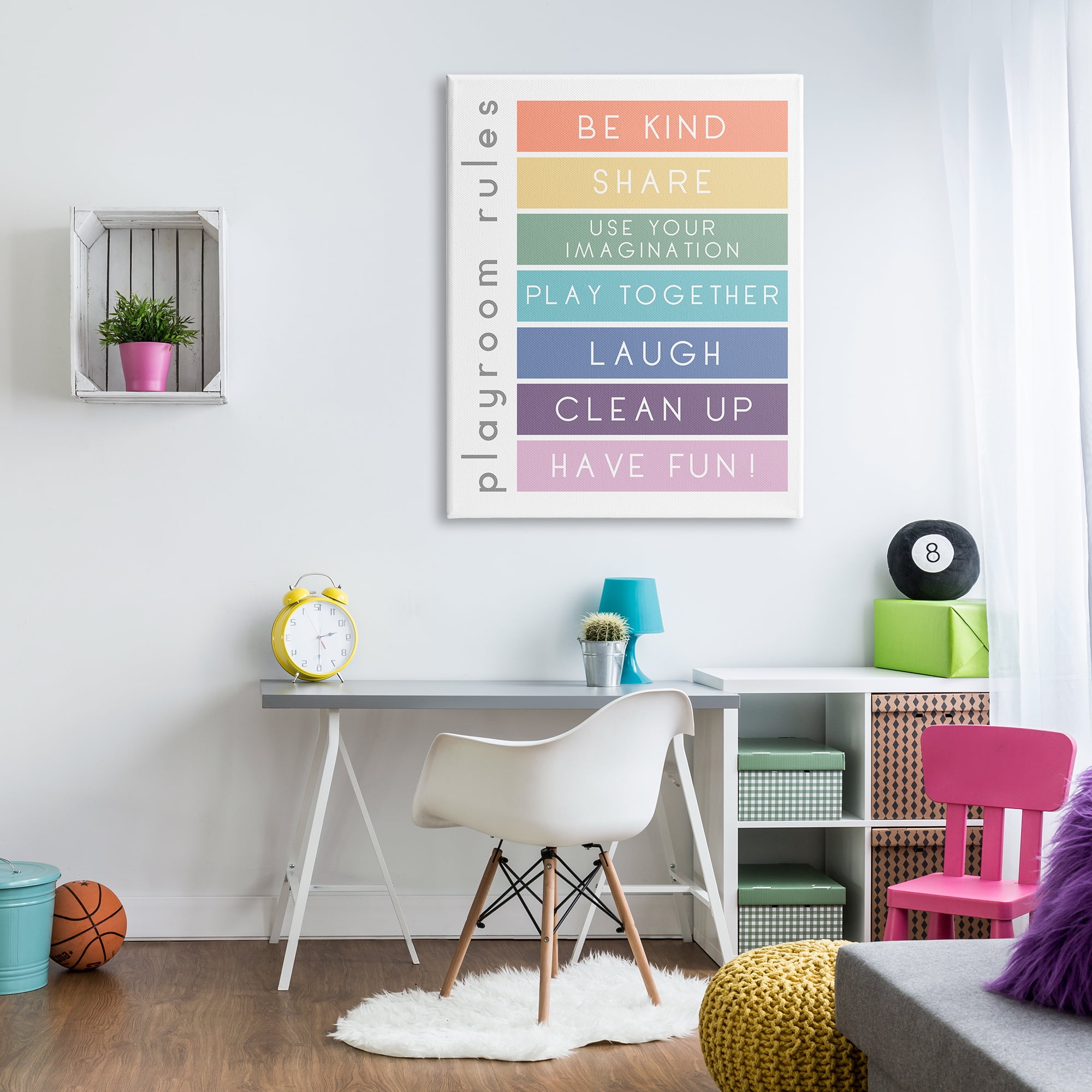 Stupell Industries Playroom Rules Canvas Art - 36x48 Inches