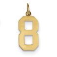 thumbnail image 1 of Or Jaune 14K Moyen Poli Numéro 8 Charme, 1 of 2