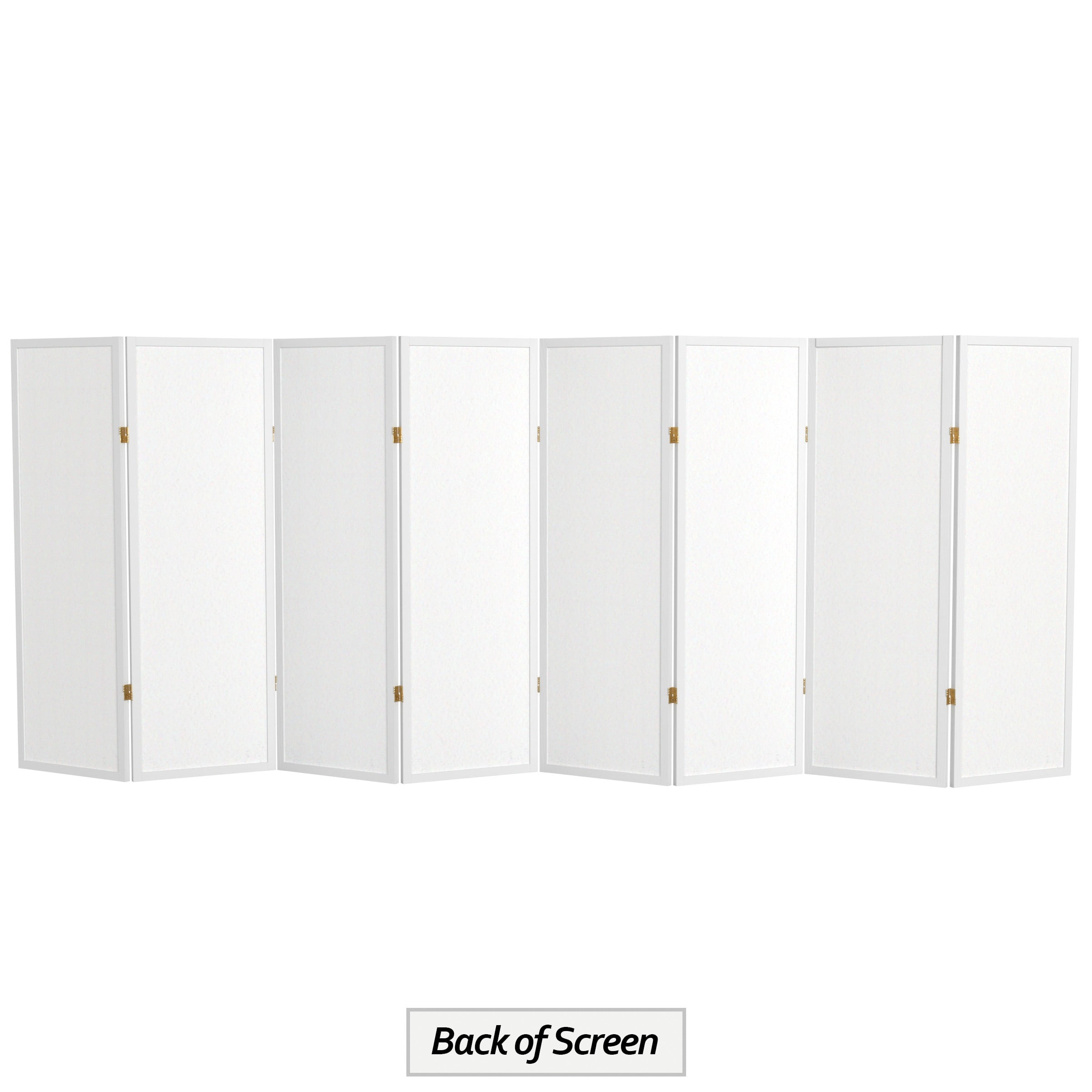 4 ft. Tall Window Pane Shoji Screen - White - 8 Panels