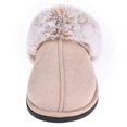 thumbnail image 6 of VANSARTO Women's Comfy Faux Fur Scuff Slippers Micro Suede Memory Foam Slip on Fuzzy Slide House Shoes Anti-Skid Sole, Beige, Size 5-6, 6 of 6