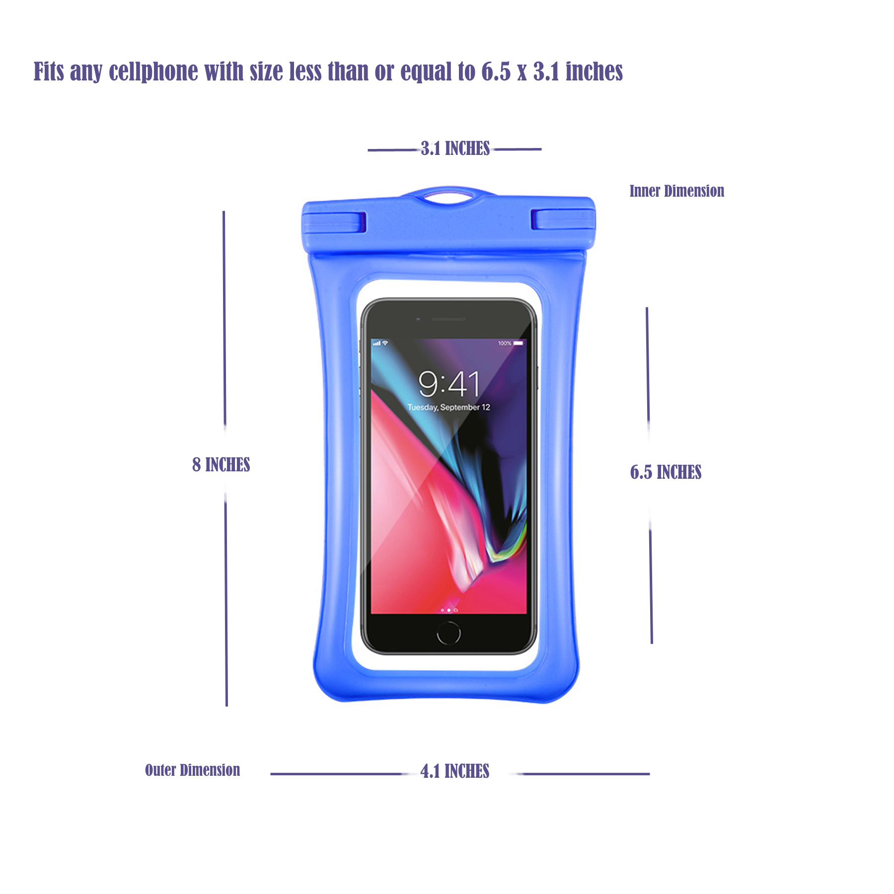 Universal Waterproof Phone Pouch 2-Pack – Clear Touchscreen Phone Protection with Lanyard