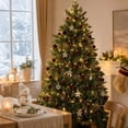 thumbnail image 6 of Hvmvliv 49 Pack Velvet Christmas Balls Flocked Tree Ornaments Plastic Hanging for Xmas Tree Holiday Decor, 6 of 8