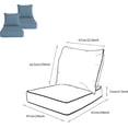 thumbnail image 2 of x Coussins de Patio à Assise Profonde pour Extérieur/intérieur, Ensemble de Rembourrage en Mousse Résiliente, Hydrofuges, Résistants aux Taches et aux Intempéries, Assise Profonde, Bas Chili, 2 of 7
