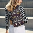 thumbnail image 7 of Balery Merry Christmas Vintage Canvas Backpack for Men and Women - Large Capacity, Durable Travel Laptop Bag for School, Work, Hiking, and Outdoor Activities, 7 of 7