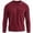 Wine, variant on Jovrlynd Mens Sweater Crewneck Ribbed Knit Long Sleeve Shirts with Pockets Casual Soft Plus Size Pullover Sweaters for Big & Tall, S-3XL