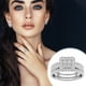 thumbnail image 1 of Fiudx Anillos Elegantes, Juego Anillos Diamantes Dorados Desmontables, Anillo de Compromiso Nupcial Brillante, Ideal para Bodas, Regalo para Mujer, Diseño Versátil para Ocasiones Especiales., 1 of 3