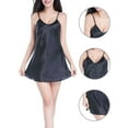 thumbnail image 5 of PULLIMORE Women Sexy Satin Lingerie Sleepwear Mini Slip Chemise V Neck Negligee Nightgown Adjustable Spaghetti Straps（Red,2XL）, 5 of 5