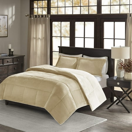 Home Essence Monterey Corduroy Reverse to Berber Comforter Mini Set