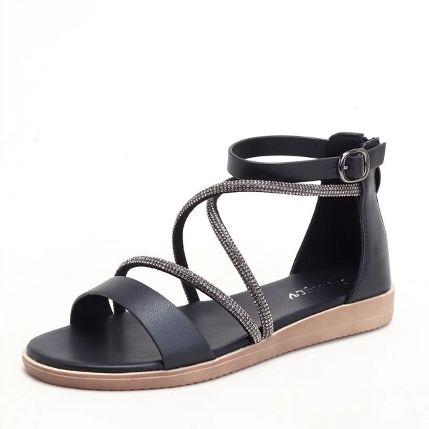 XIHAHA, nuevas sandalias de moda para chica, zapatos de verano para mujer, zapatos cómodos con perforación a presión para el talón, zapatos de baile para mujer, zapatillas
