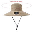 thumbnail image 3 of Gorro de pescador solar con USB recargable para hombres, protección solar de ala ancha, gorra de malla transpirable para exteriores de verano, 3 of 8