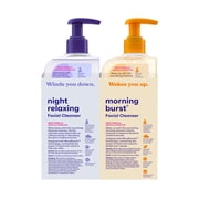 Clean & Clear Day and Night Acne Face Wash, Oil-Free, 8 fl oz (2 Pack)