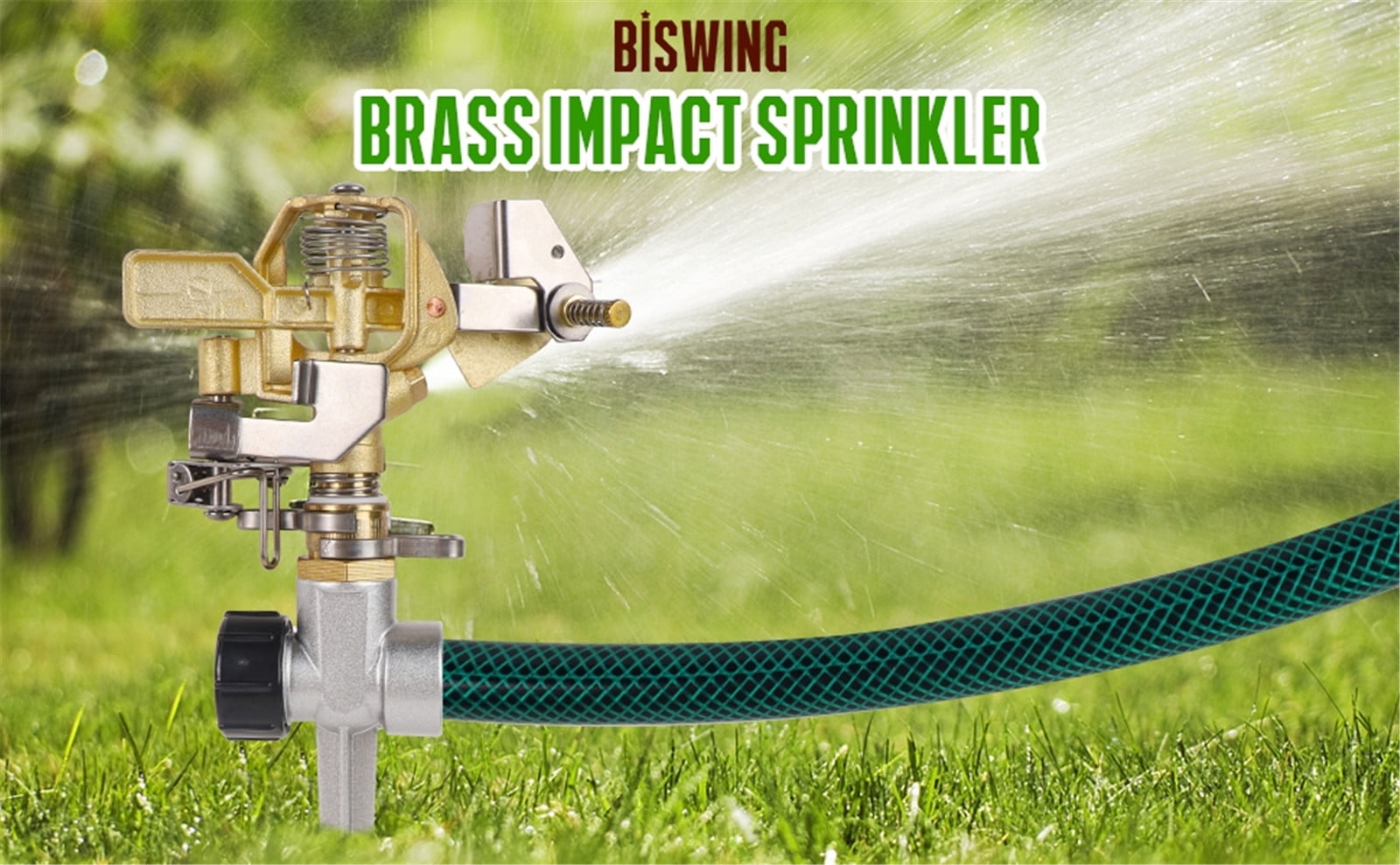 GlamourGarden 5600 sq Brass Impact Sprinklers, 2 Pack