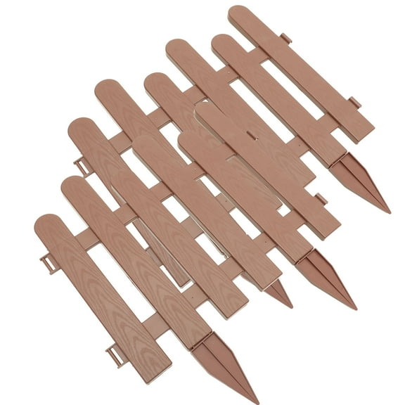 SWETRACE Lawns 2Pcs Brown Plastic Fences for Section Divider 19.7x15.7in