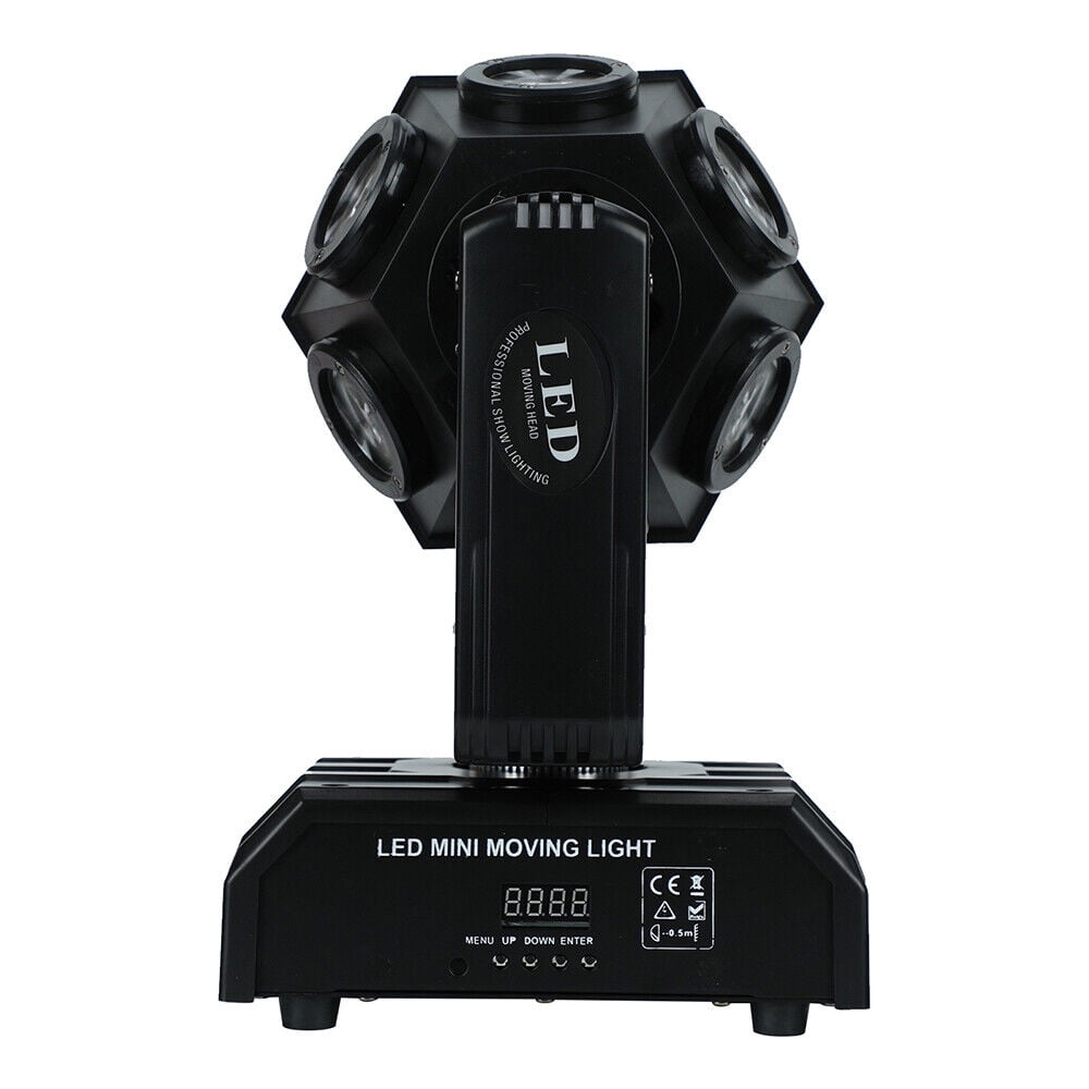 Miumaeov 12x12W RGBW 4IN1 DMX LED Beam Moving Head Lighting Lamp DJ Stage Effect Light for KTV Disco Party Wedding