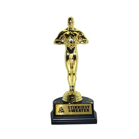 Ugliest Christmas Sweater Trophy Aahs Engraving Christmas Sweater Award Party Trophies, 7 inches (