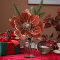 thumbnail image 6 of Christmas Flower Magnolia, Artificial Christmas Decorations, Simulation High-End Fabric Magnolia Flower for Tree and Home Decor, 24cm Powder Flocking, Durable, Easy to Use, Multi-Color Options, 6 of 7