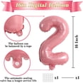 thumbnail image 2 of Number Balloons 16 Inch Light Pink 0-9 Number Mylar Foil Balloons 10 Pcs Custom Digital Balloons for Birthday Party Engagement Graduations Anniversary Baby Shower Decorations Party Supplies, 2 of 12