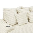 thumbnail image 3 of Roundhill Furniture Gaviella Wide Wale Corduroy Oversized Multi-Functional Chaise Lounge, White, 3 of 13